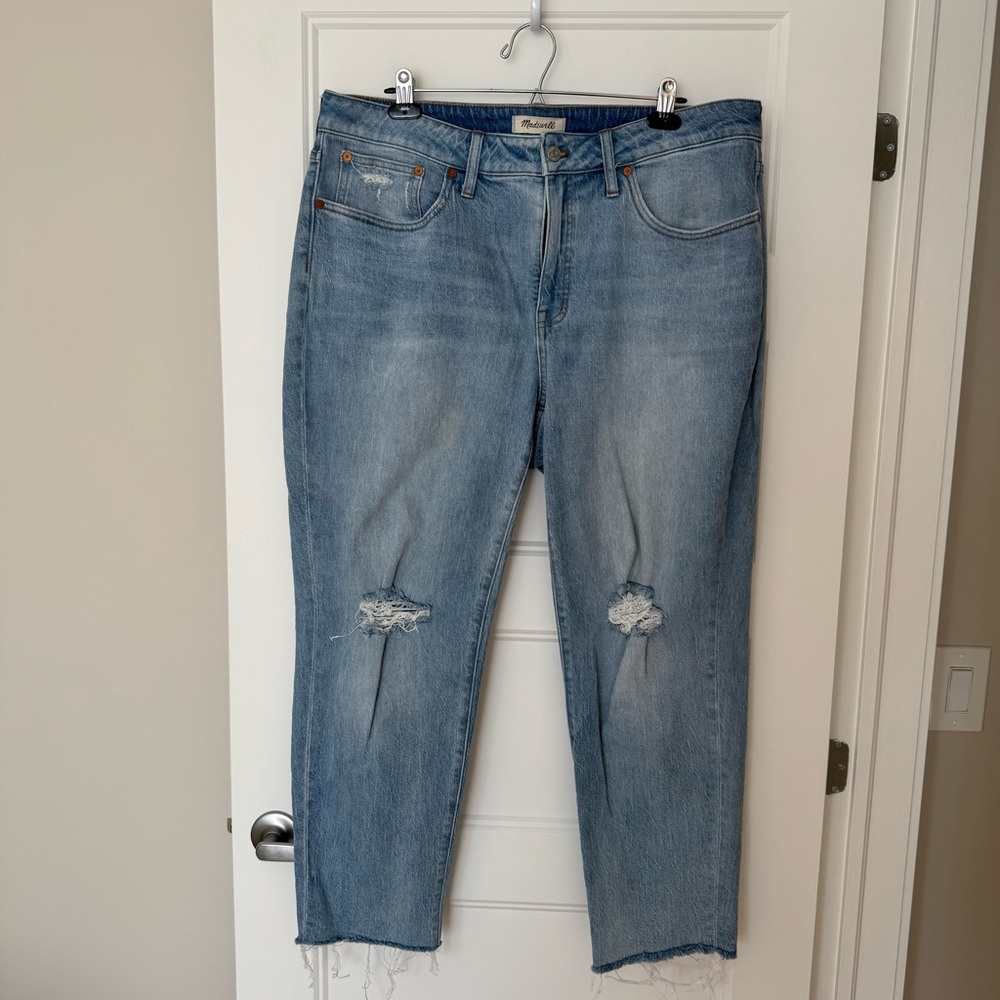 MADEWELL High-Rise Slim Boyjean - SIZE 16
